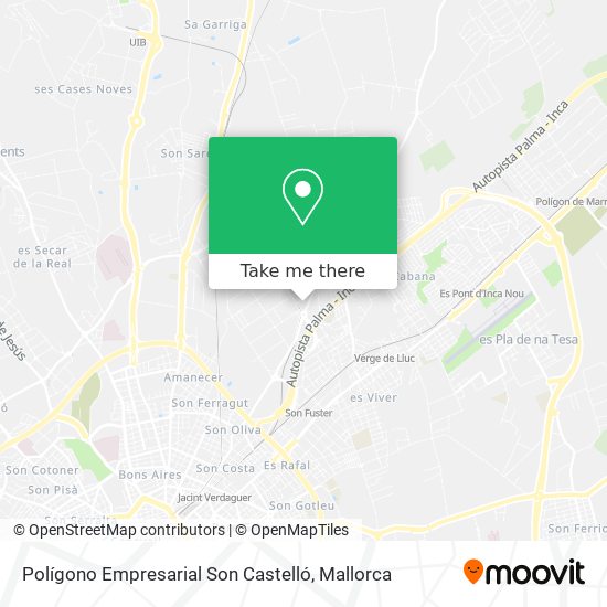 Polígono Empresarial Son Castelló map