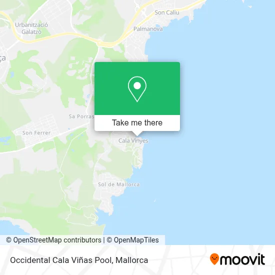 Occidental Cala Viñas Pool map