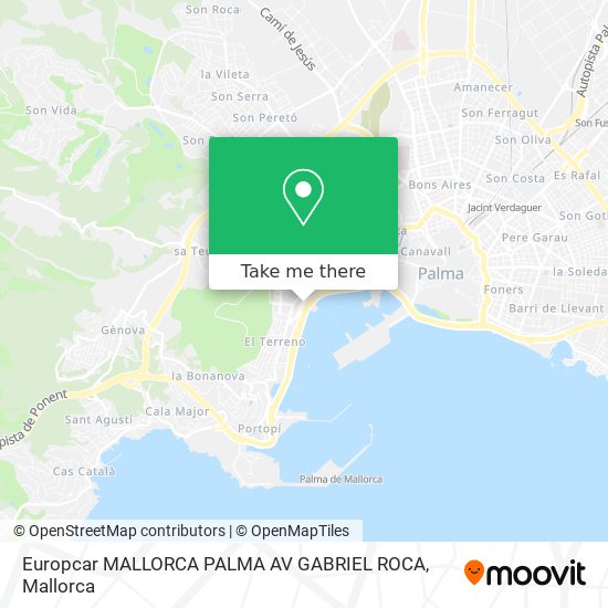 Europcar MALLORCA PALMA AV GABRIEL ROCA map