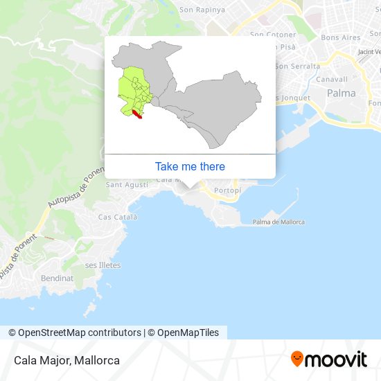 Cala Major map