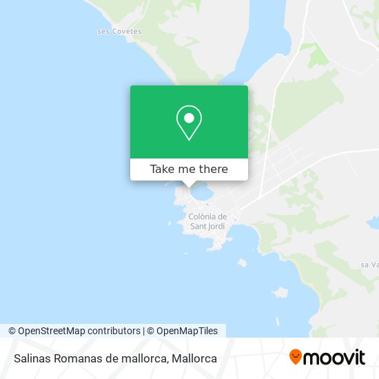 Salinas Romanas de mallorca map
