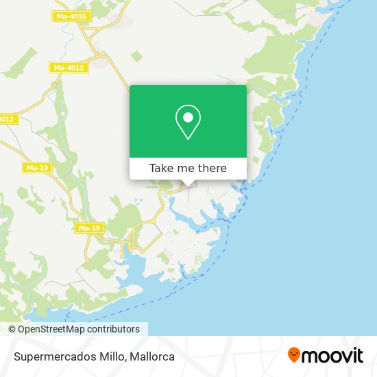 mapa Supermercados Millo