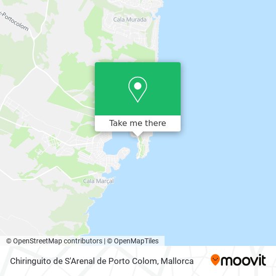mapa Chiringuito de S'Arenal de Porto Colom