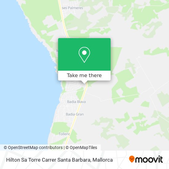 mapa Hilton Sa Torre Carrer Santa Barbara
