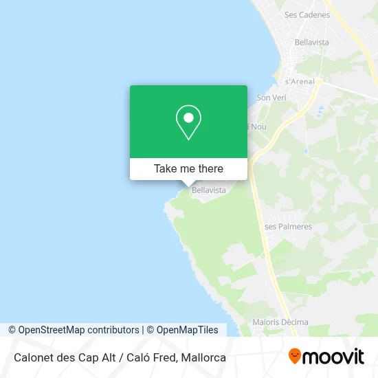 Calonet des Cap Alt / Caló Fred map