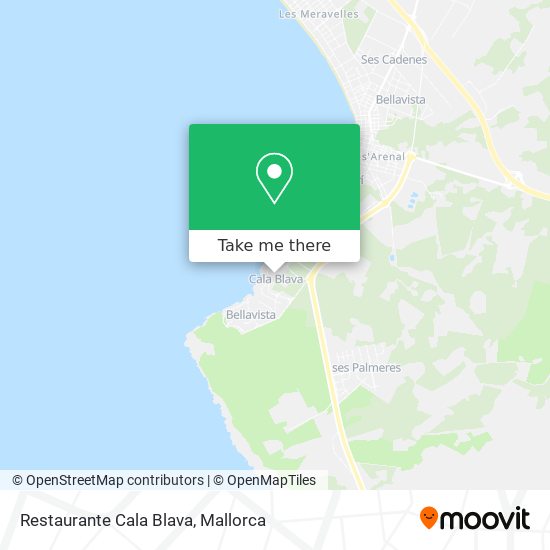 mapa Restaurante Cala Blava
