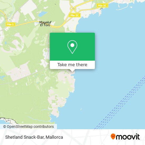 mapa Shetland Snack-Bar