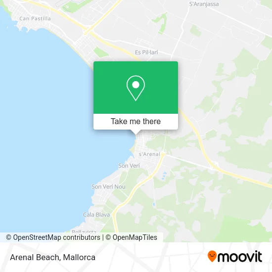 mapa Arenal Beach