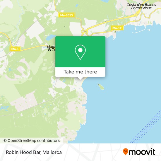 Robin Hood Bar map