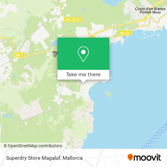 Superdry Store Magaluf map