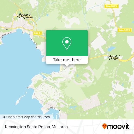 Kensington Santa Ponsa map