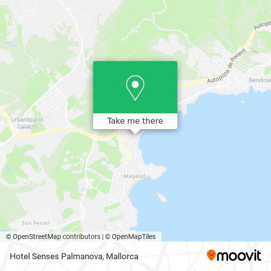 Hotel Senses Palmanova map