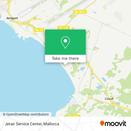 Jetair Service Center map