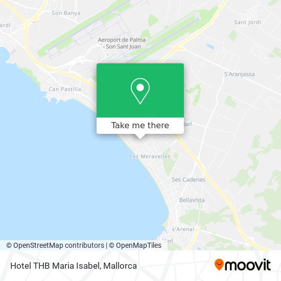 Hotel THB Maria Isabel map