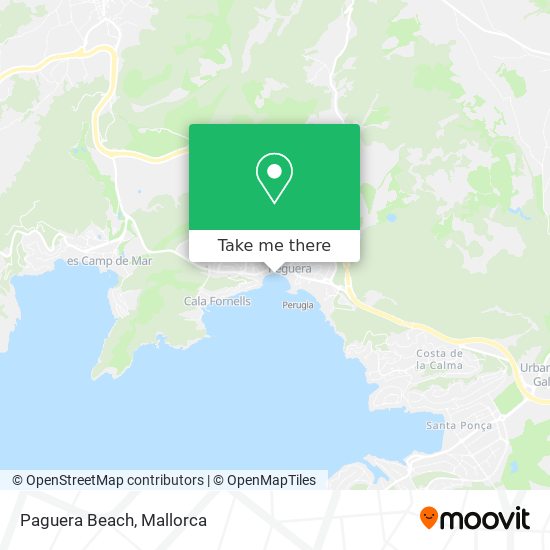 Paguera Beach map