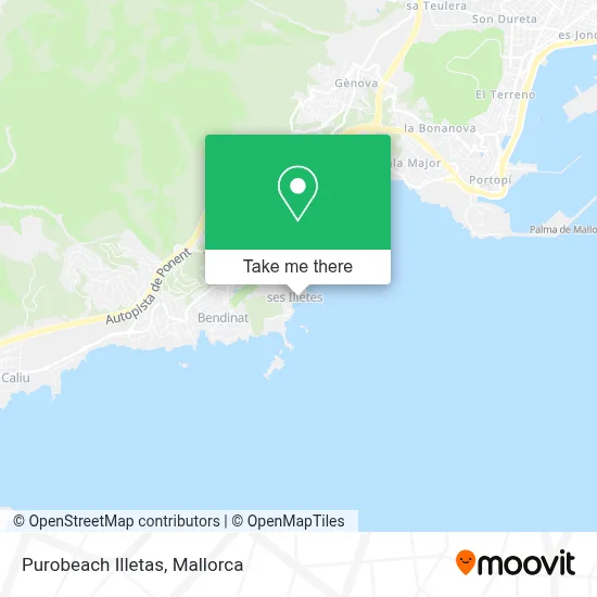 Purobeach Illetas map