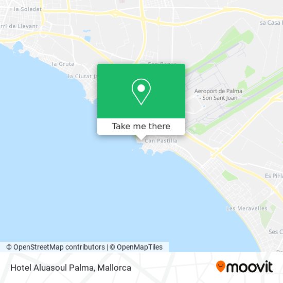 Hotel Aluasoul Palma map