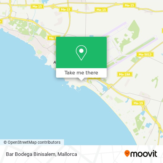 Bar Bodega Binisalem map