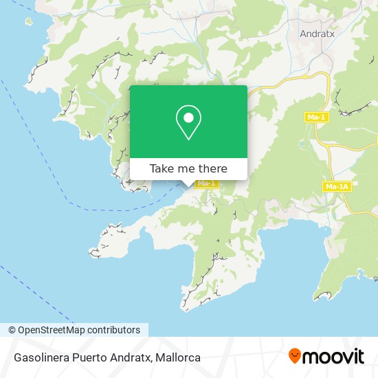 mapa Gasolinera  Puerto Andratx