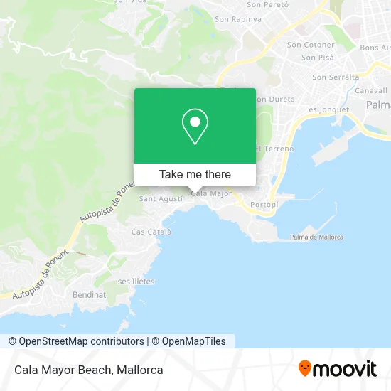 Cala Mayor Beach map