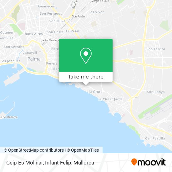 Ceip Es Molinar, Infant Felip map