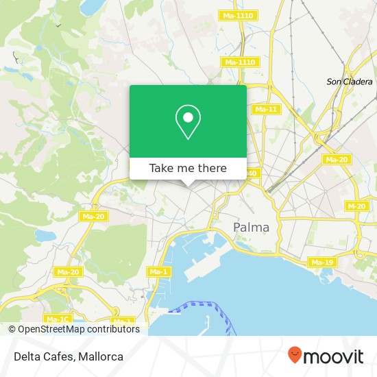 Delta Cafes map