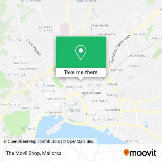 The Movil Shop map