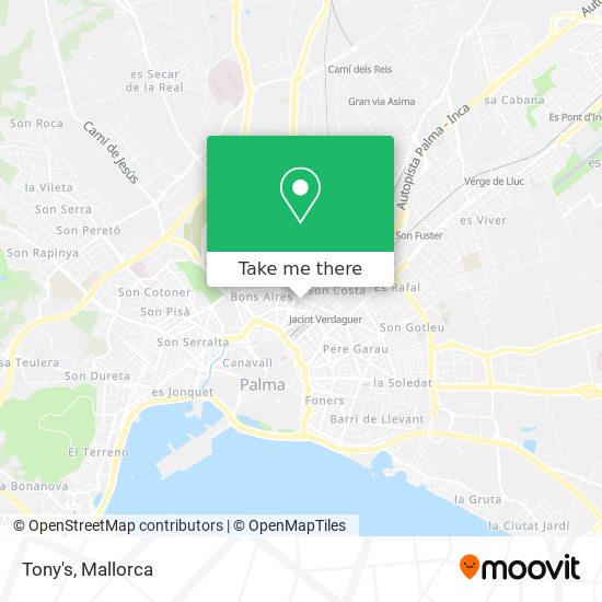 mapa Tony's