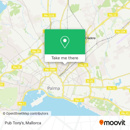 Pub Tony's map