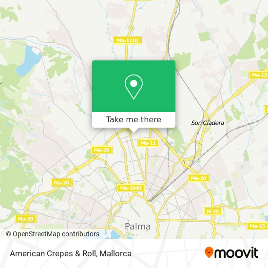 American Crepes & Roll map