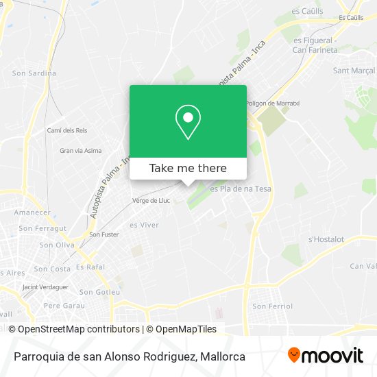 Parroquia de san Alonso Rodriguez map
