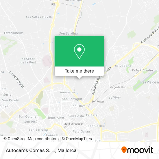 Autocares Comas S. L. map