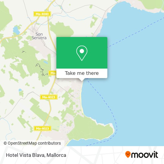 Hotel Vista Blava map