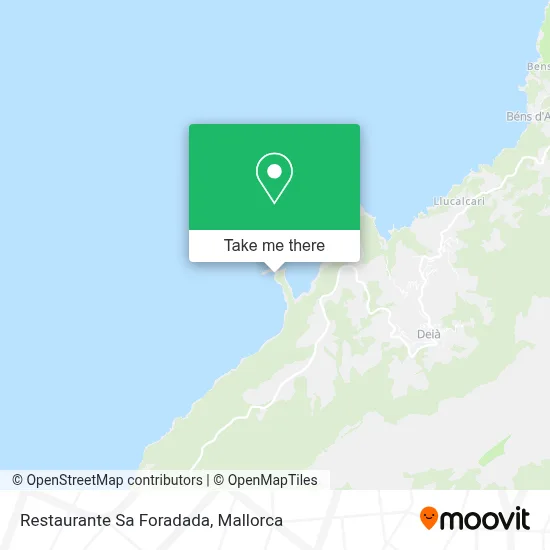 mapa Restaurante Sa Foradada