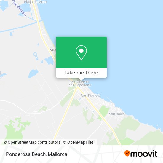 Ponderosa Beach map