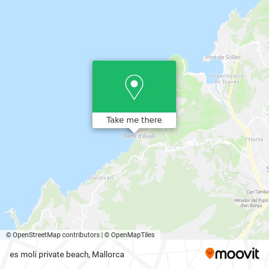 es moli private beach map