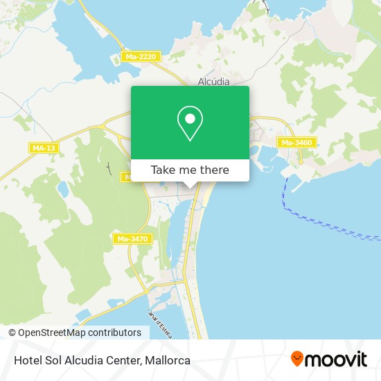 Hotel Sol Alcudia Center map