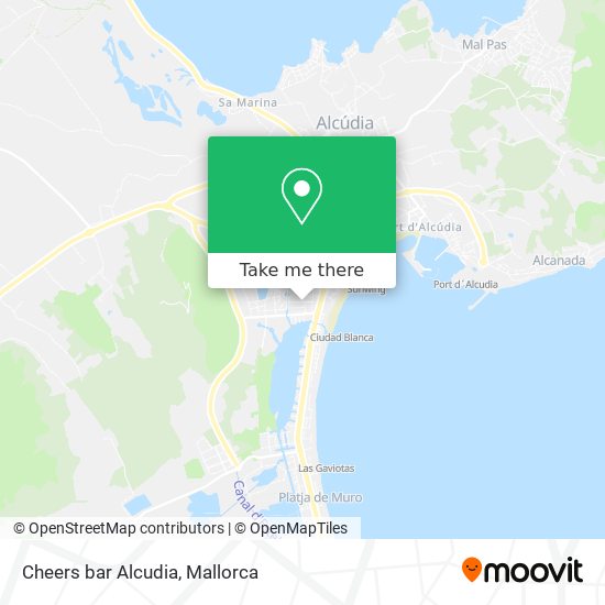 Cheers bar Alcudia map