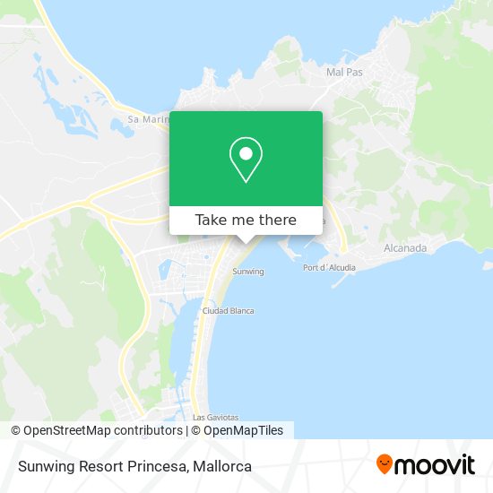Sunwing Resort Princesa map
