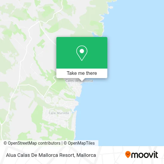 Alua Calas De Mallorca Resort map