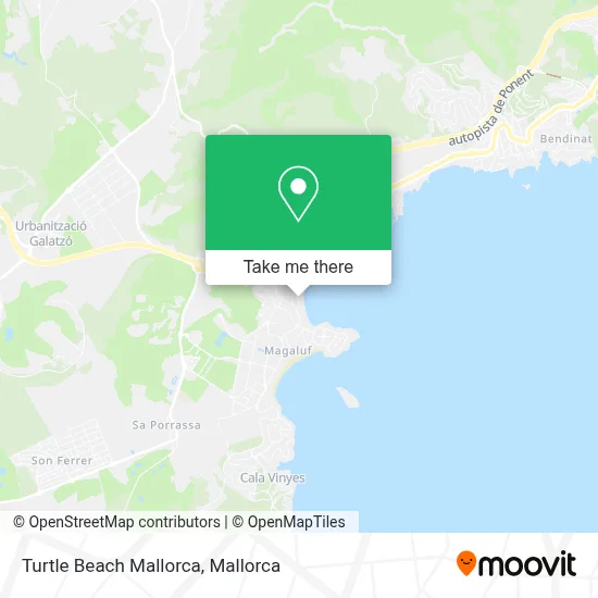 Turtle Beach Mallorca map