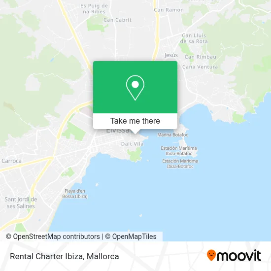Rental Charter Ibiza map