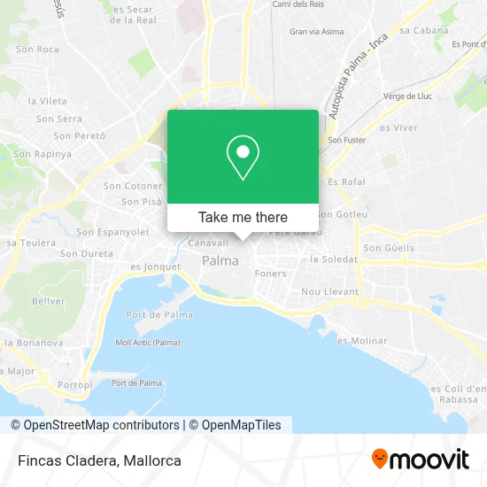 Fincas Cladera map