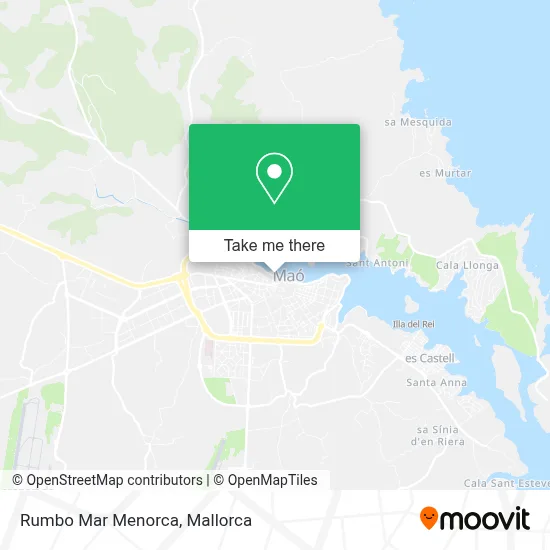 Rumbo Mar Menorca map