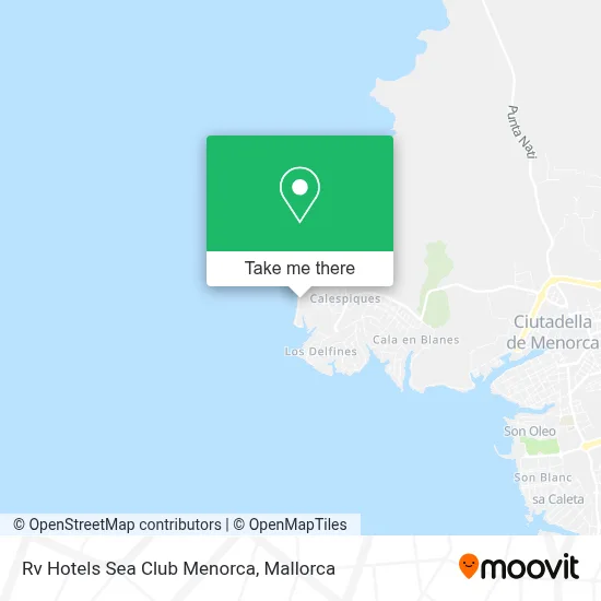 Rv Hotels Sea Club Menorca map