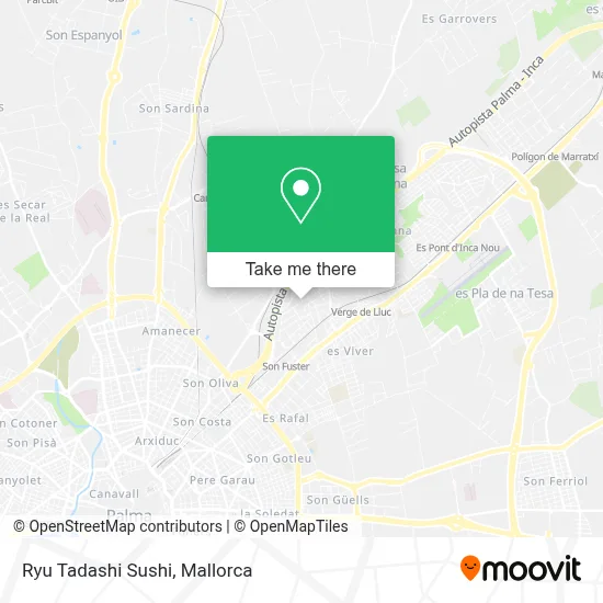Ryu Tadashi Sushi map