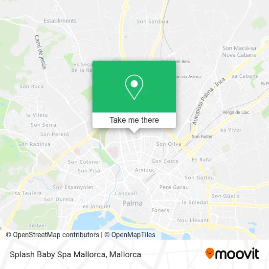 Splash Baby Spa Mallorca map