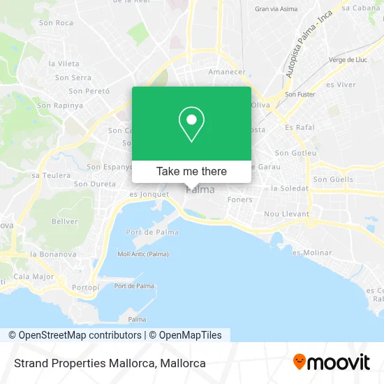 Strand Properties Mallorca map