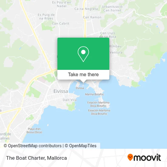 The Boat Charter map
