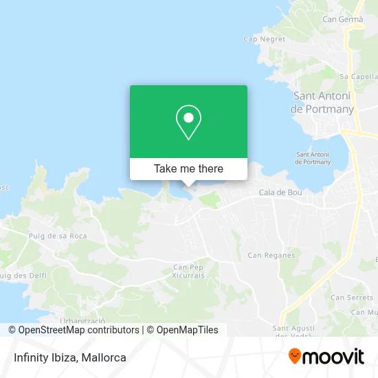 Infinity Ibiza map
